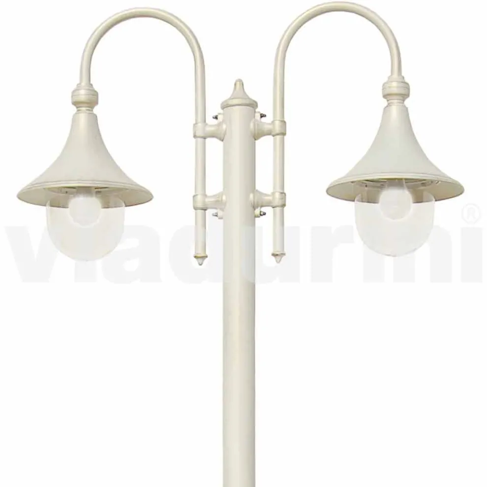 Gartenlaterne aus weißem Aluminiumdruckguss, made Italy, Anusca