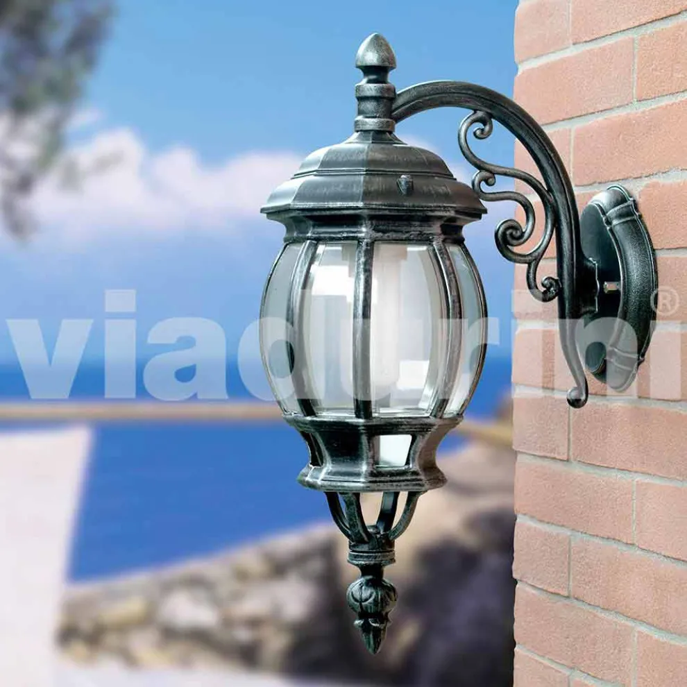 Gartenwandlaterne aus Aluminium, hergestellt in Italien, Anika
