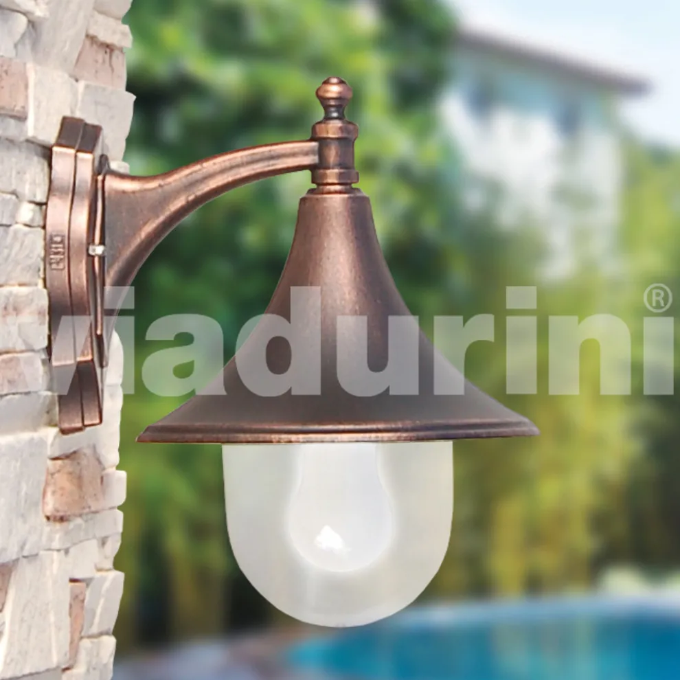 Gartenwandleuchte aus Aluminiumdruckguss, hergestellt in Italien, Anusca