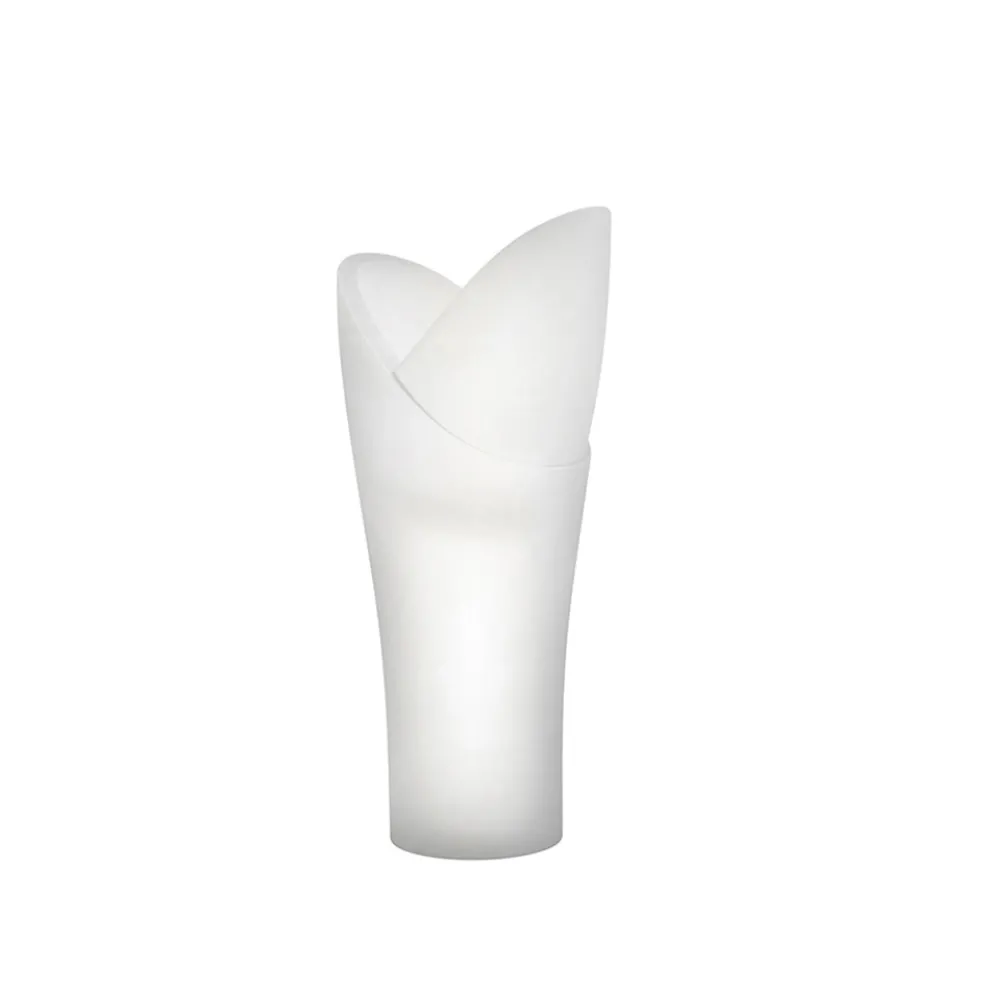 Leuchtende Außenvase aus weißem Polyethylen Made in Italy - Galileo