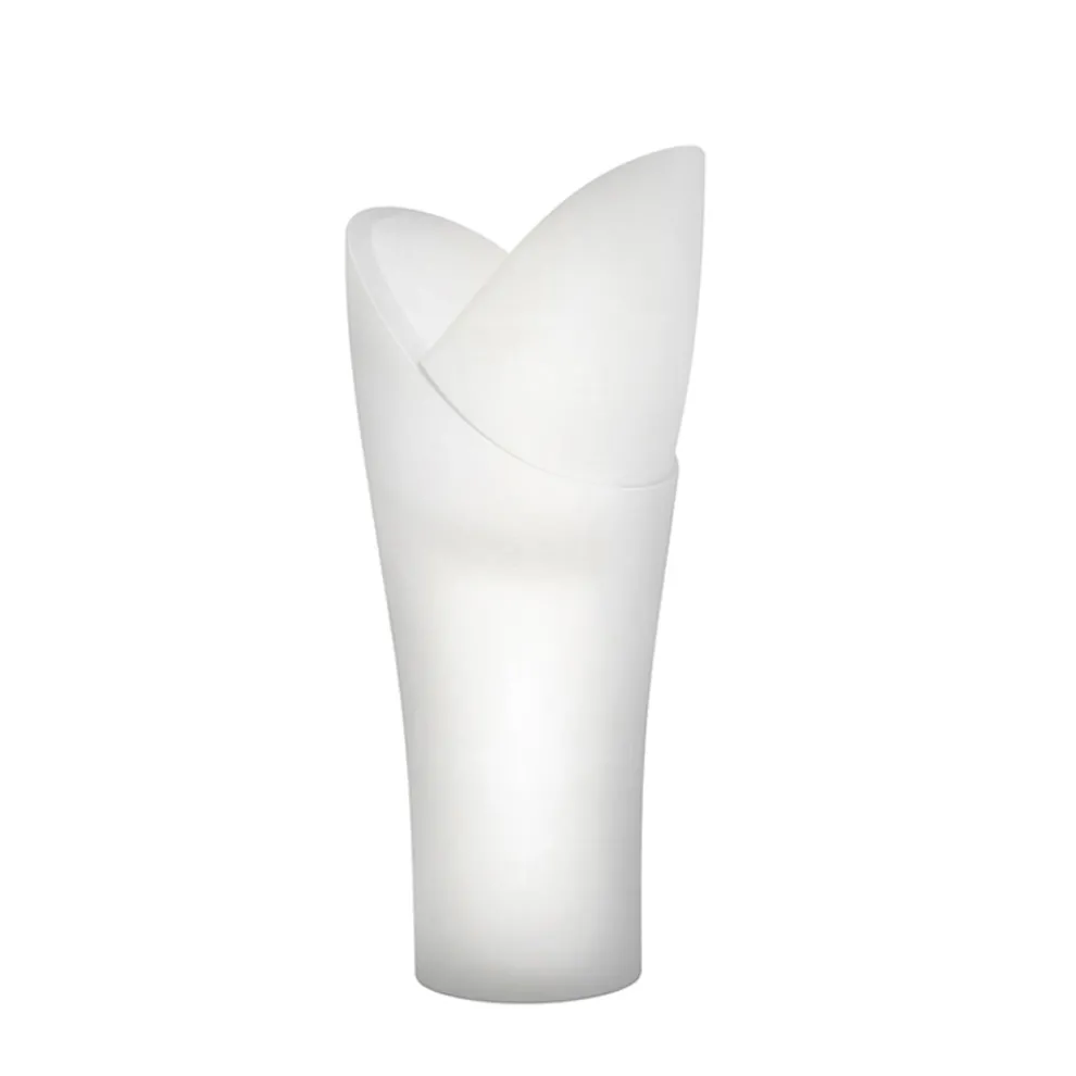 Leuchtende Außenvase aus weißem Polyethylen Made in Italy - Galileo