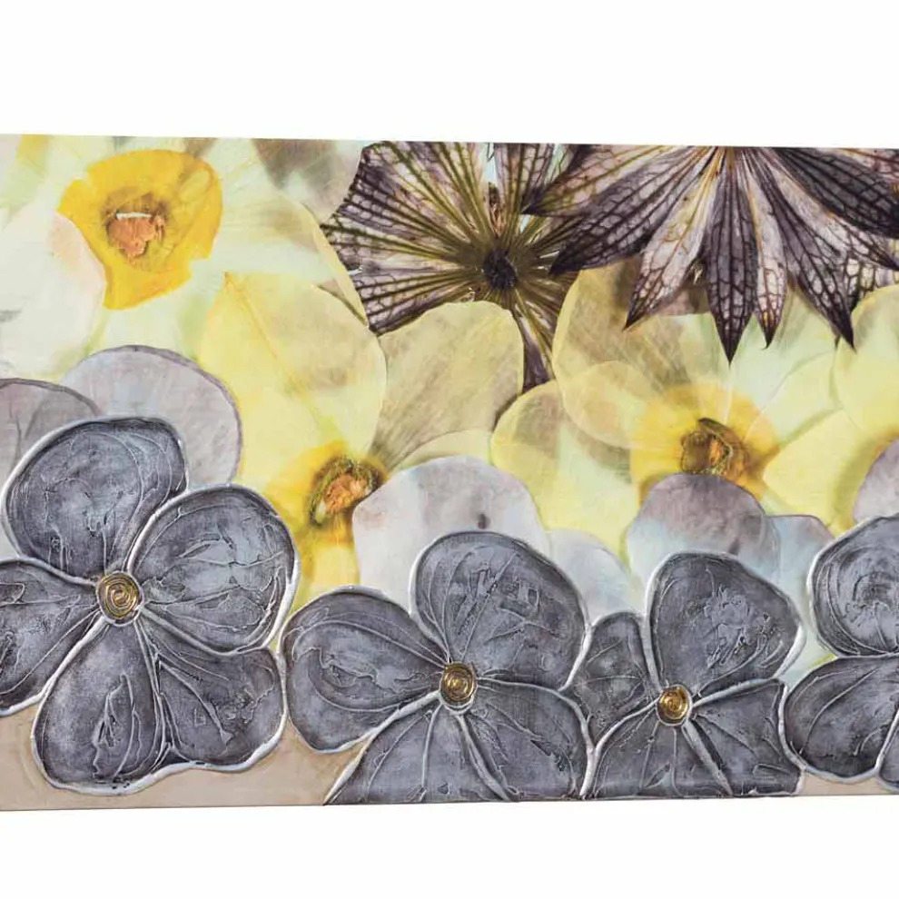 Gemälde modern mit Blumen handdekoriert Ramos