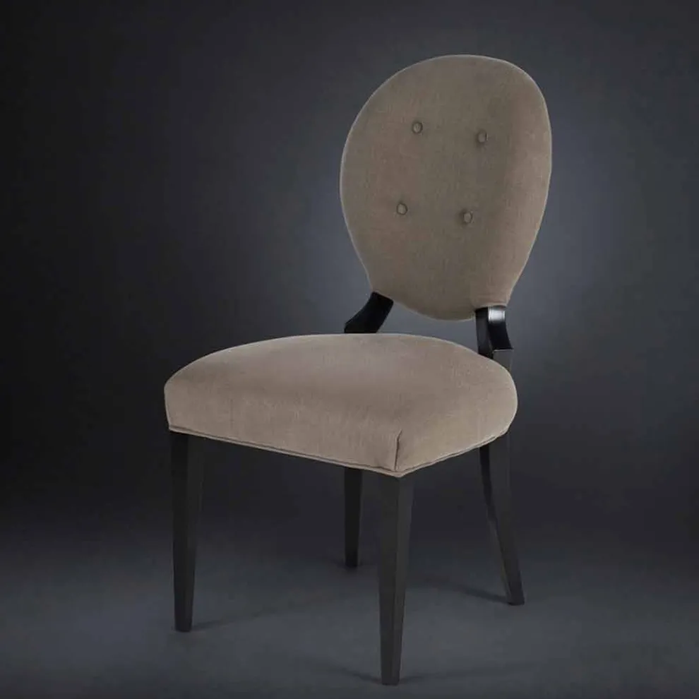 Gepolsterter Stuhl im 2er Set boutonné Sophia