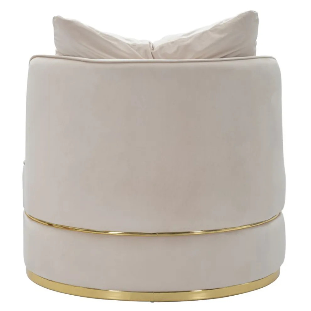 Gepolsterter und gepolsterter Wohnzimmersessel aus Stoff mit Dekorationen - Patch