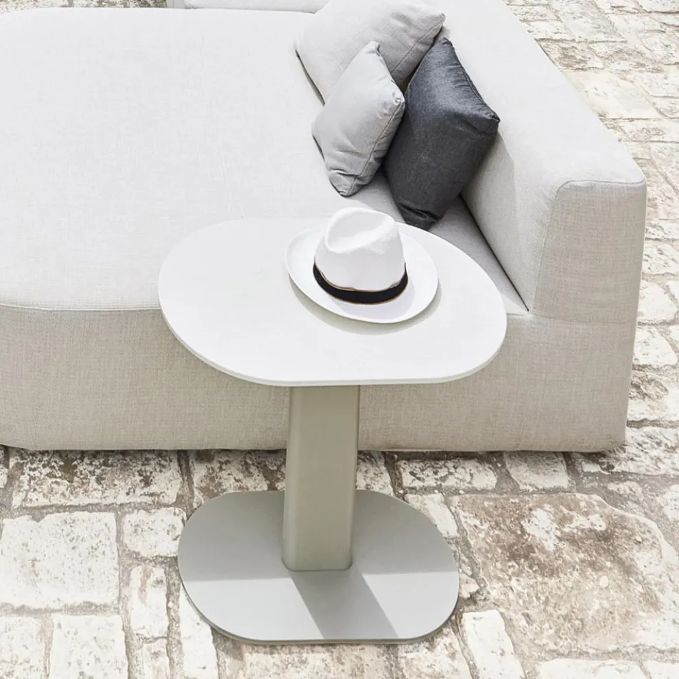 Outdoor-Couchtisch aus Aluminium und Stahl Made in Italy - Plinto von Varaschin