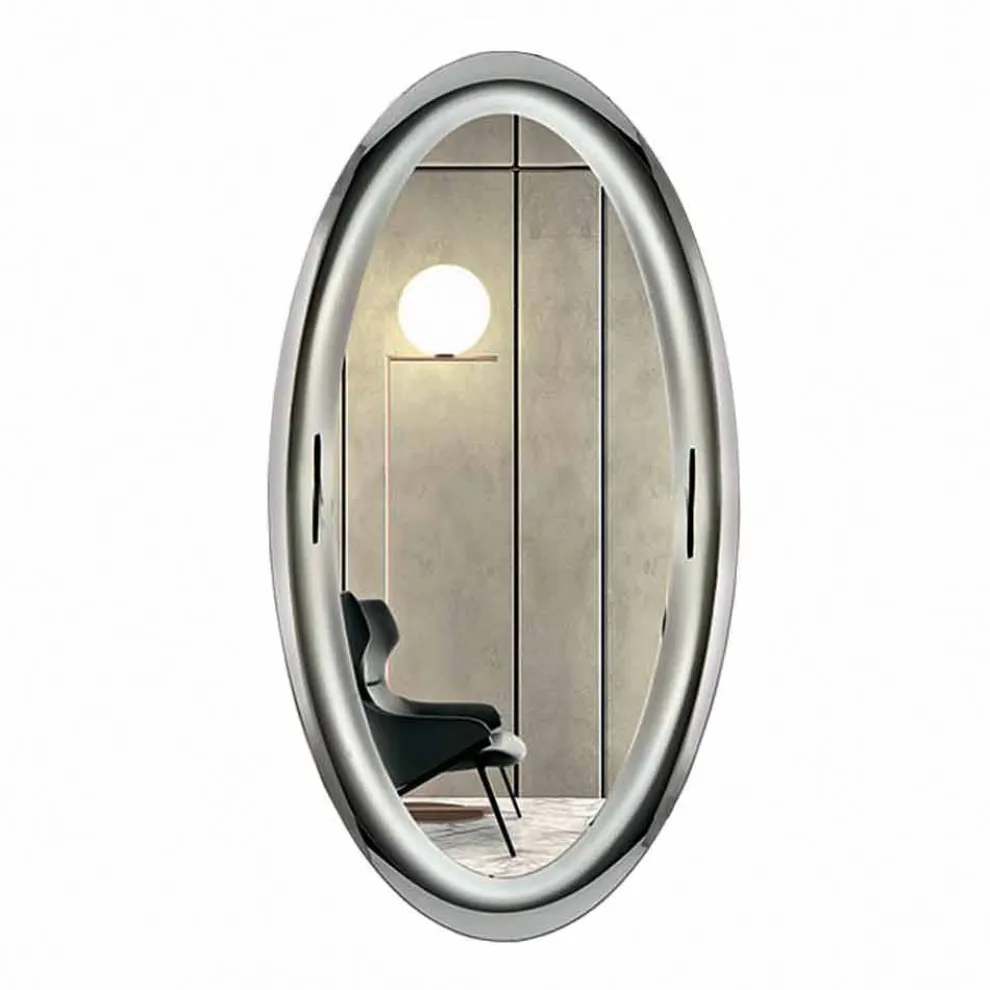 Großer Wandspiegel in Kristalloptik, hergestellt in Italien – Stilla