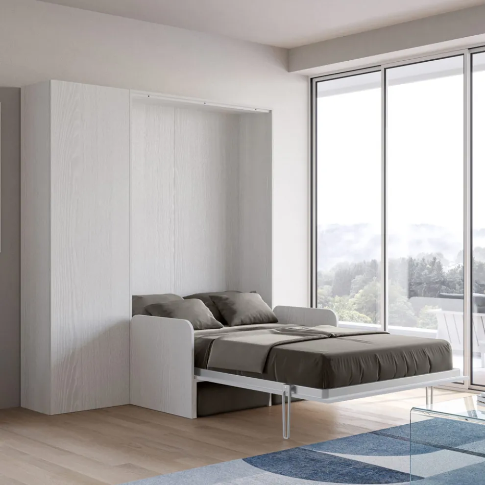 Queen-Size-Klappbett mit Sofa und Säule - Magiccompare