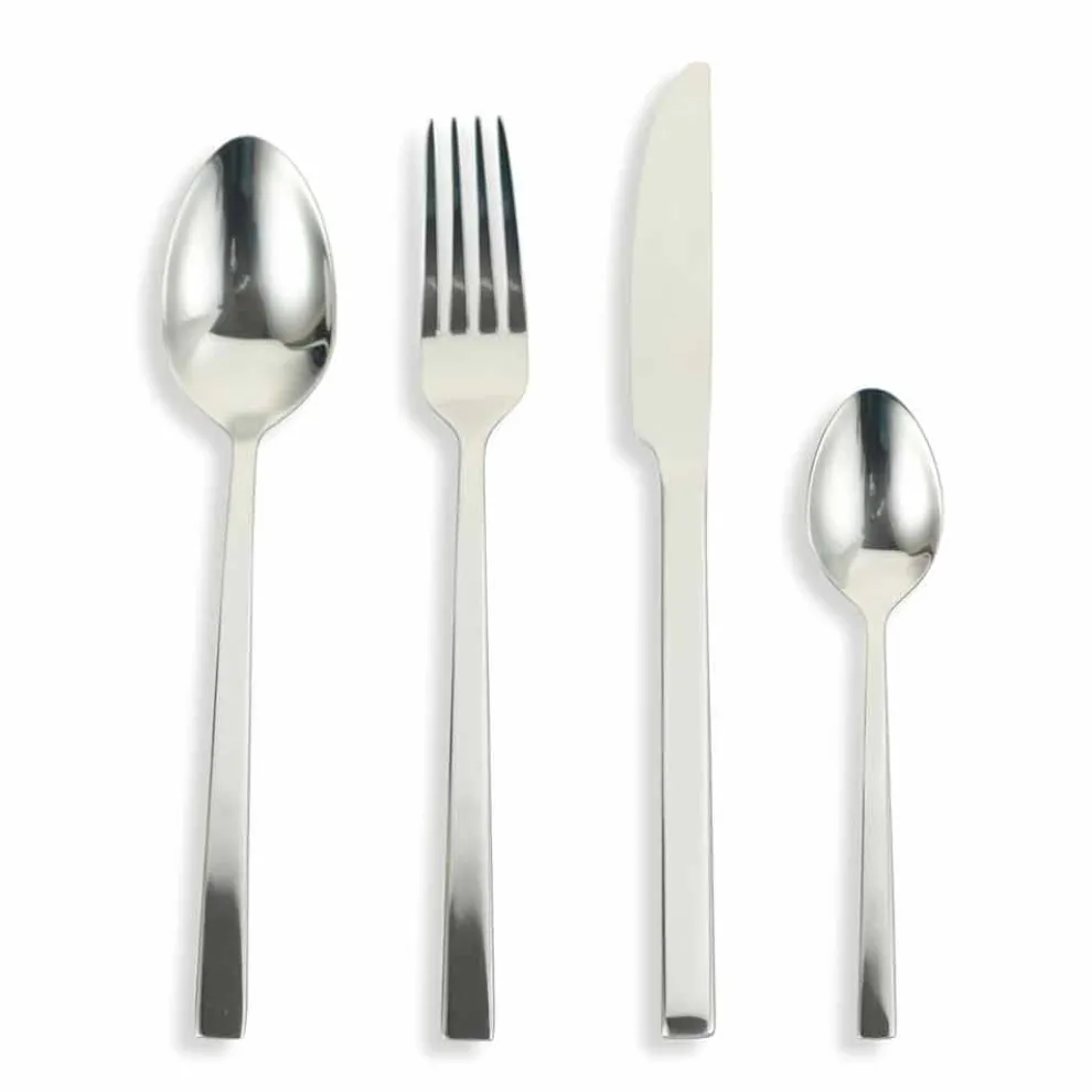 Design Servierbesteck aus Satin Stahl 24 Stück komplett - Fayette