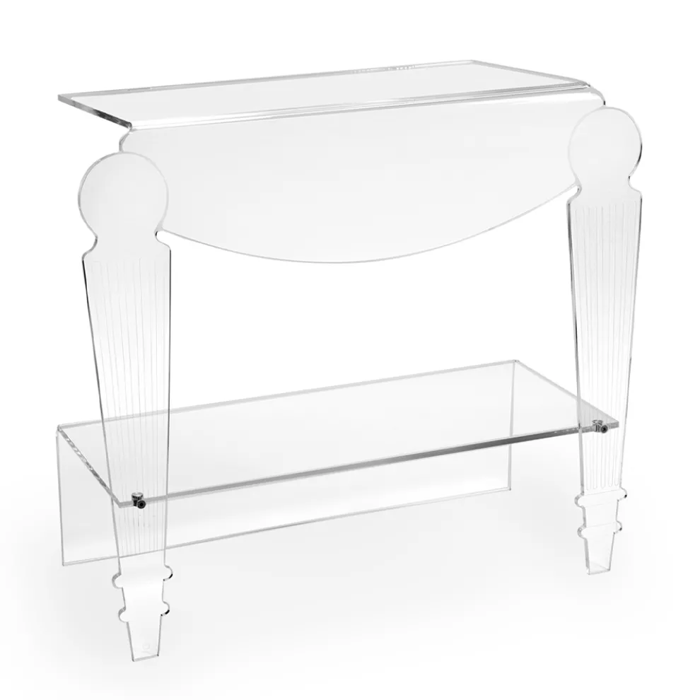 Artisan Nachttisch im klassischen Design aus transparentem Plexiglas - Salino