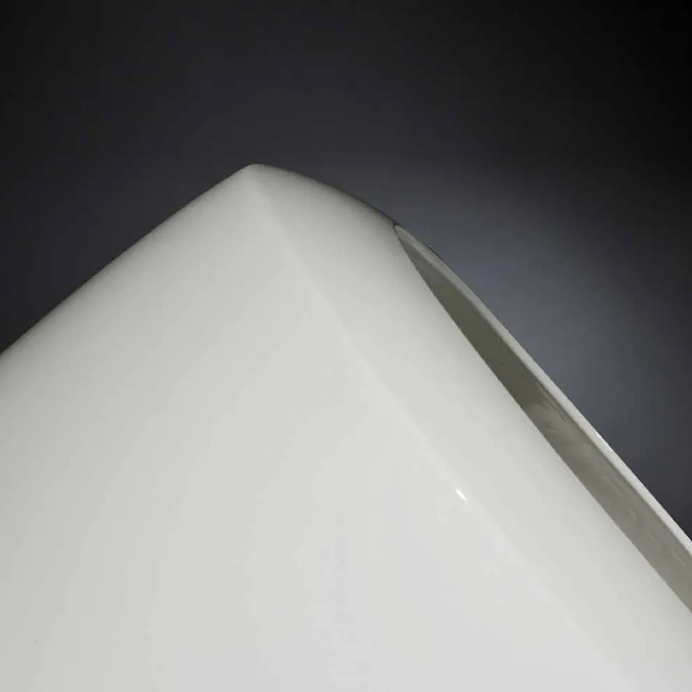 Hohe Artisan Vase aus mattweißer Keramik Made in Italy - Capuano