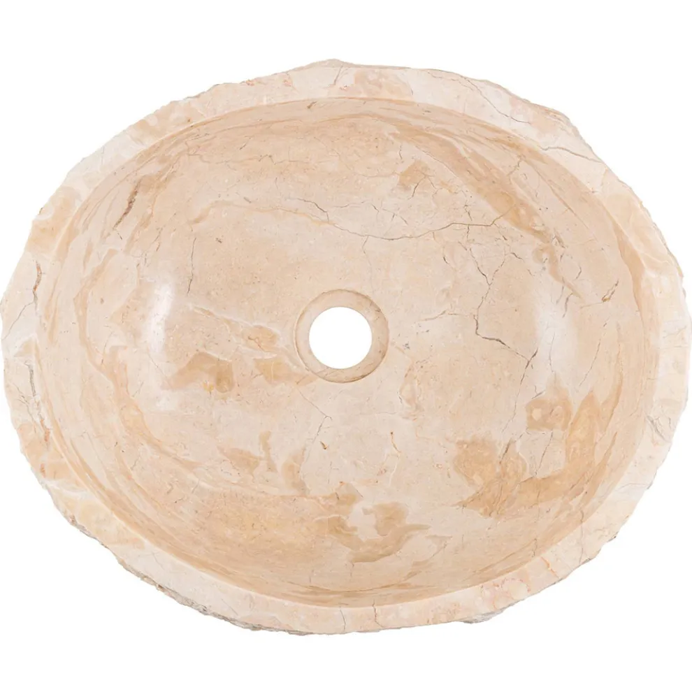 Handgearbeitetes Crtop-Waschbecken aus hn aus erodiertem Marmor, Busseto