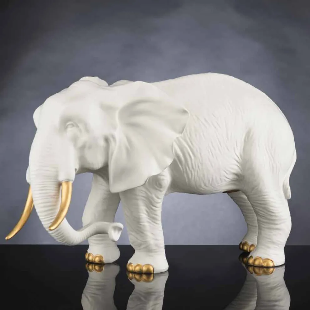 Handgefertigte Keramik-Statue in Elefantenform Made in Italy - Infanterist