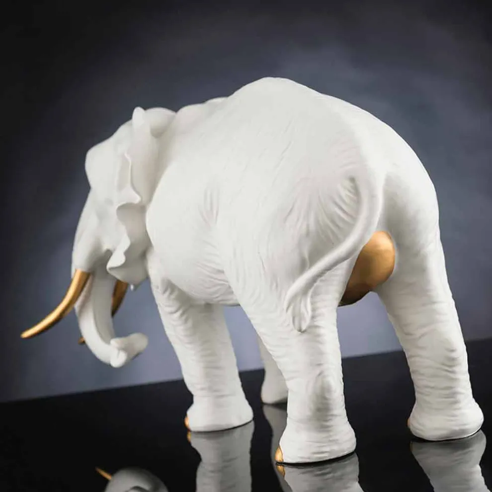 Handgefertigte Keramik-Statue in Elefantenform Made in Italy - Infanterist