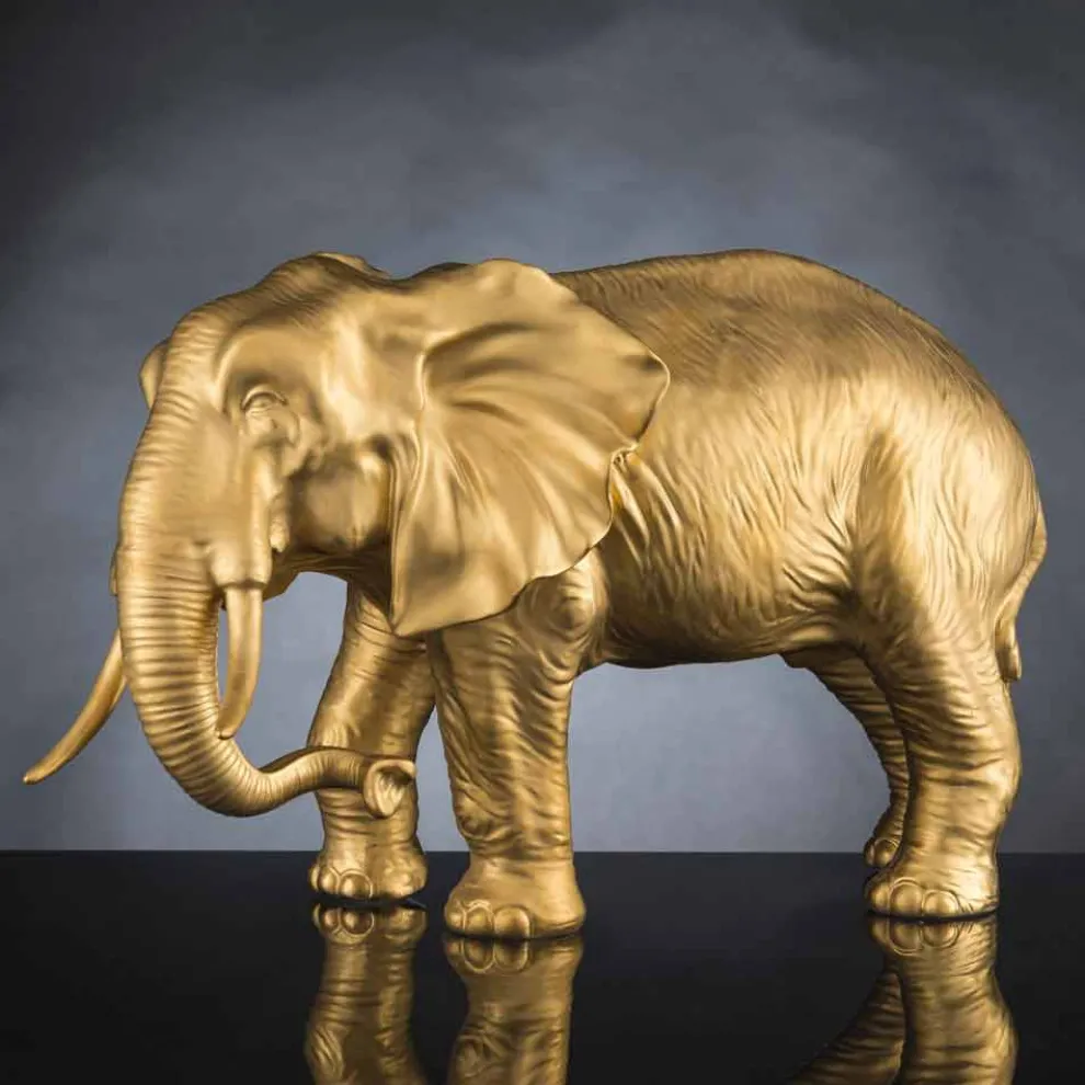 Handgefertigte Keramik-Statue in Elefantenform Made in Italy - Infanterist