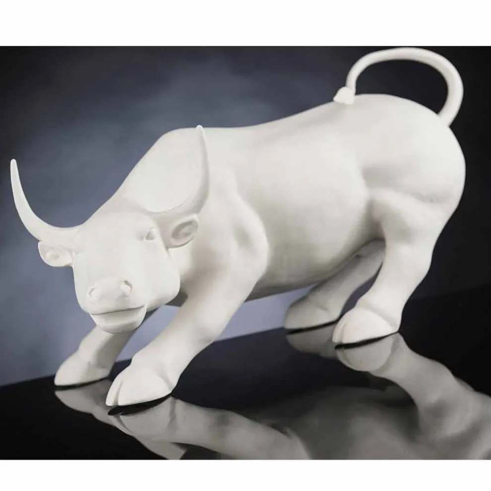 Handgefertigte Keramikstatue in Bullenform Made in Italy - Bulino