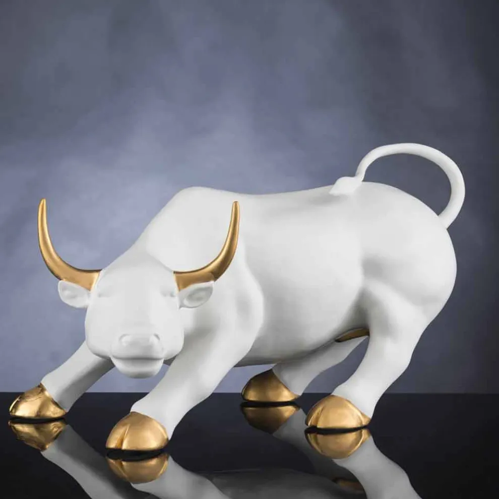 Handgefertigte Keramikstatue in Bullenform Made in Italy - Bulino