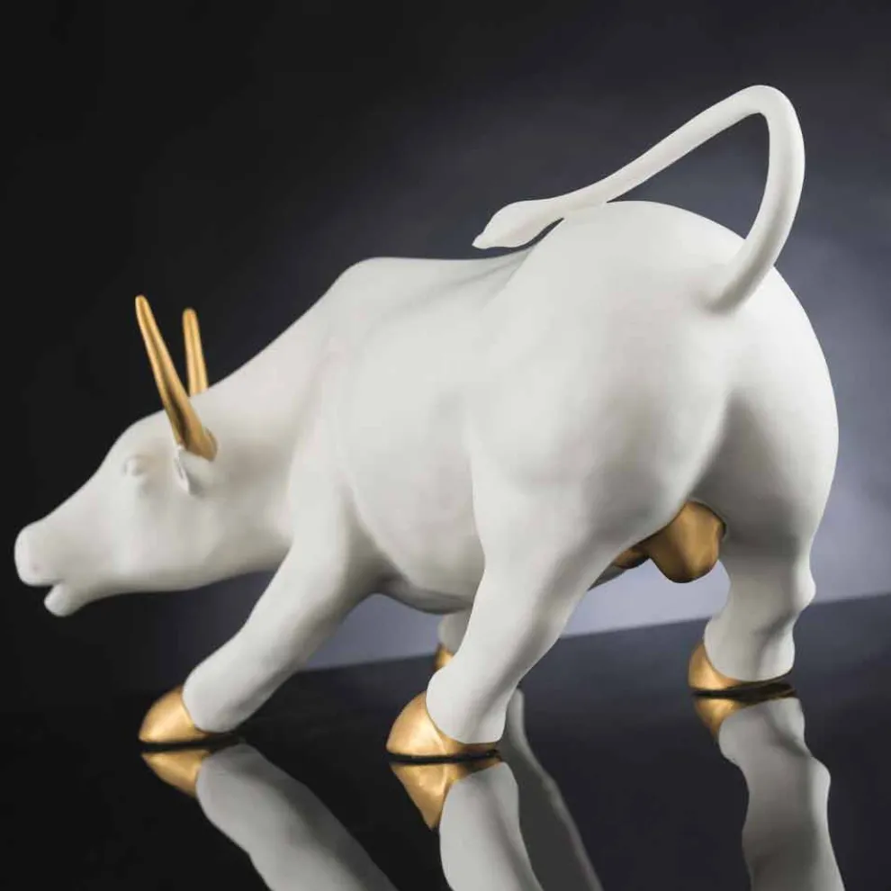 Handgefertigte Keramikstatue in Bullenform Made in Italy - Bulino