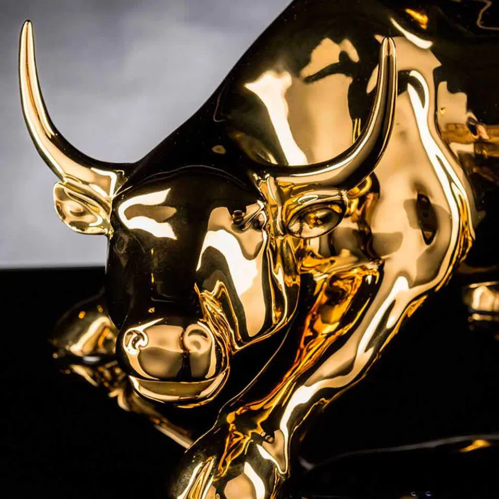 Handgefertigte Keramikstatue in Bullenform Made in Italy - Bulino