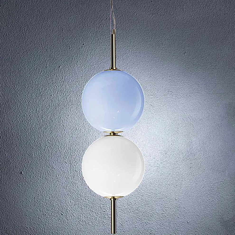 Handgefertigte Pendelleuchte aus mundgeblasenem Venedig-Glas - Jupiter