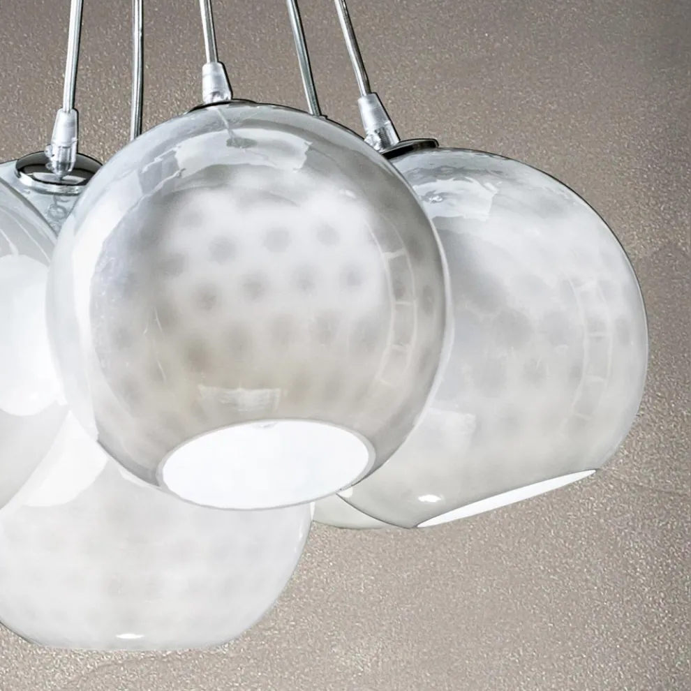 Handgefertigter Kronleuchter aus Venedig Glas und Metall - Bolle Balloton