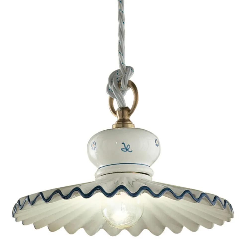 Handverzierte Keramik-Pendelleuchte - Rom