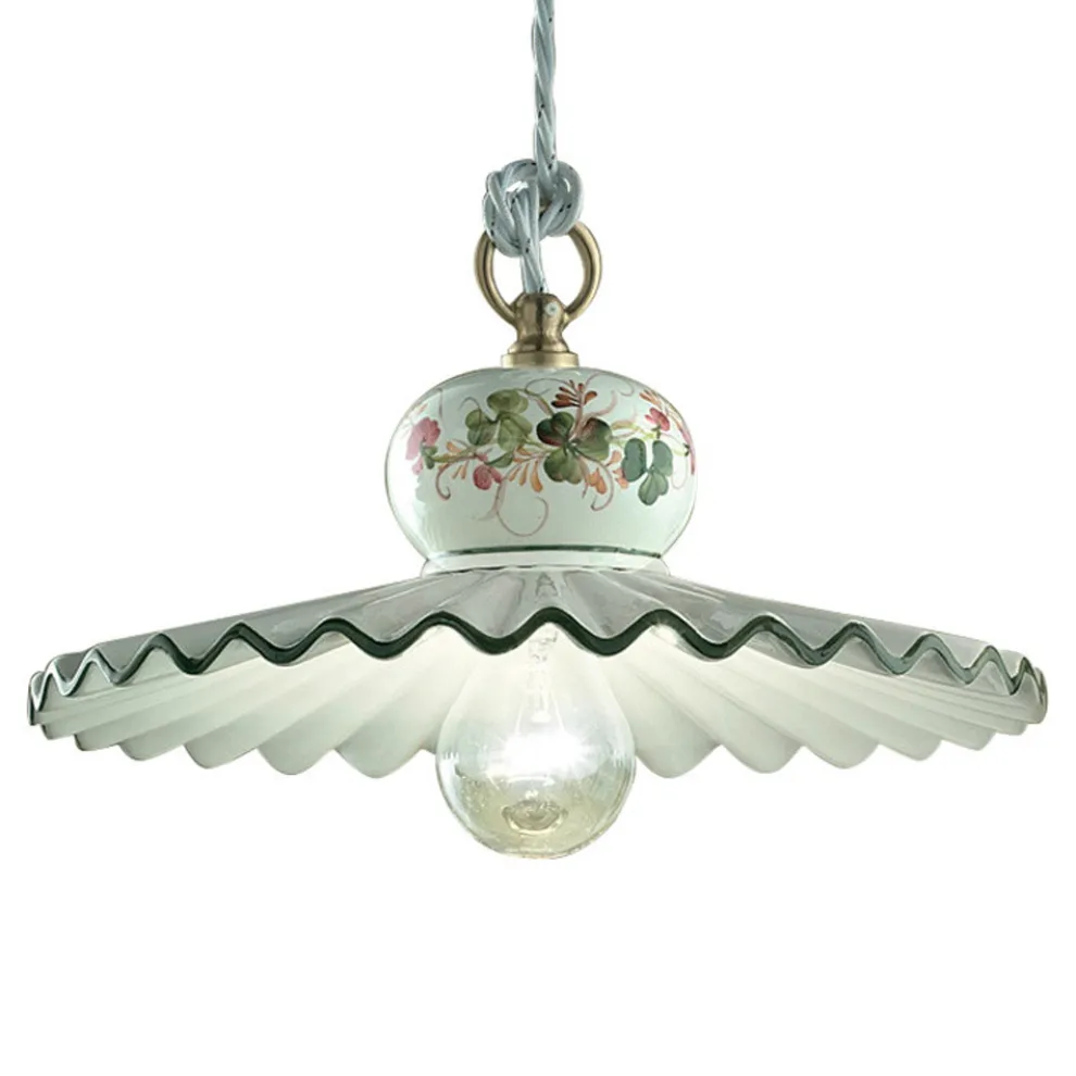 Handverzierte Keramik-Pendelleuchte - Rom