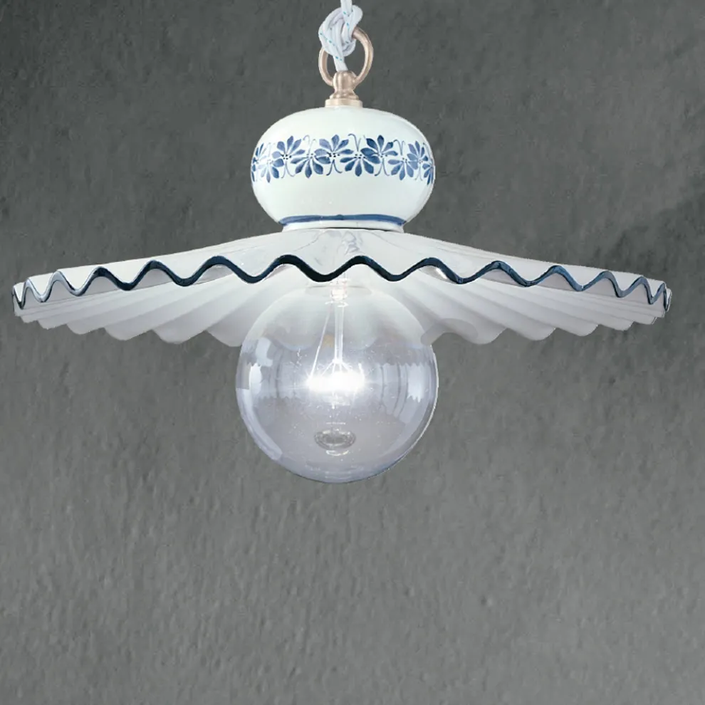 Handverzierte Keramik-Pendelleuchte - Rom