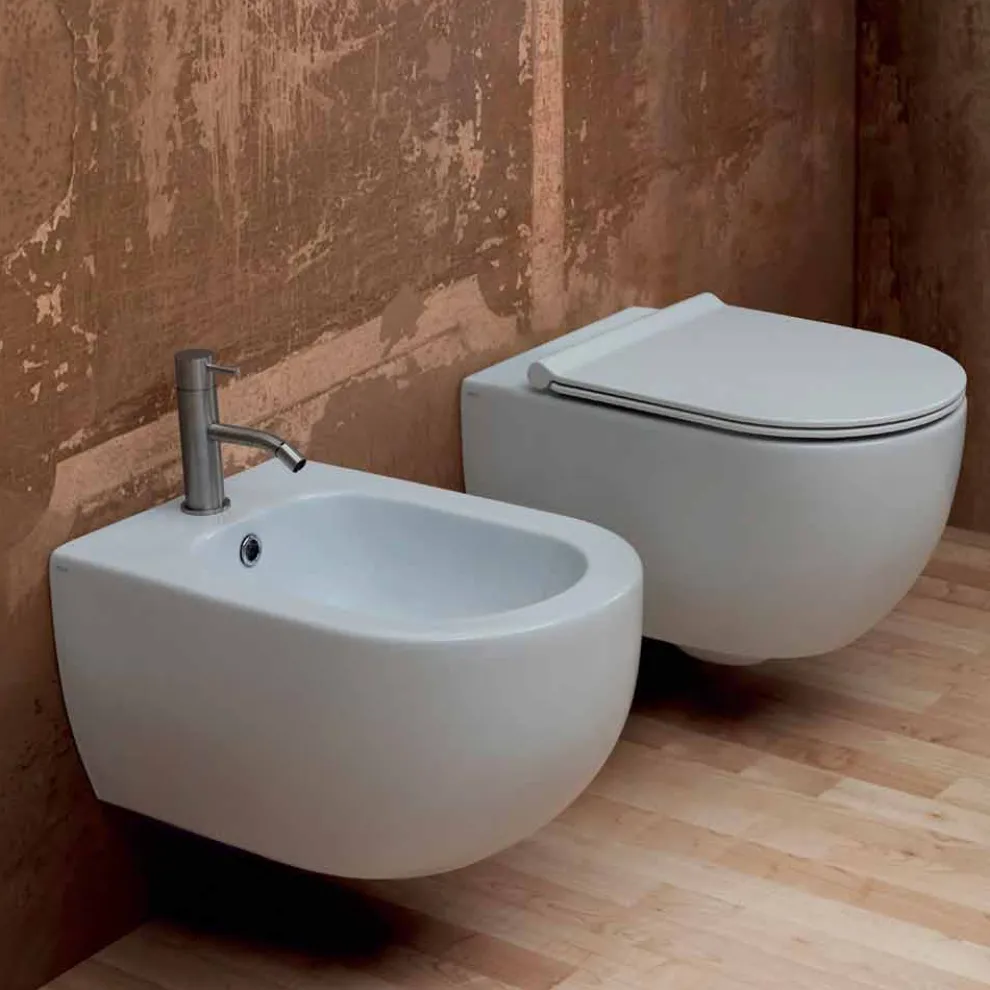 Hangende Toilettenschüssel aus Keramik Design Star 55x35 made in Italy
