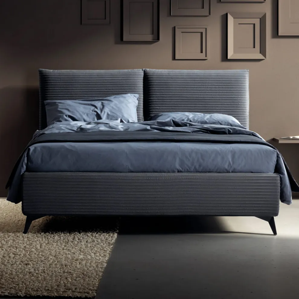 Doppelbett 160x190 mit kissenförmiger Polsterung - Brezze