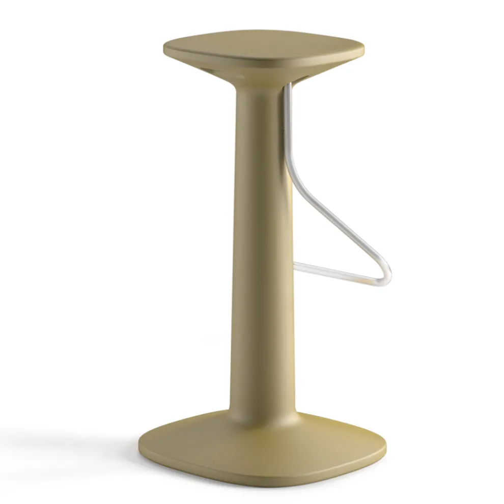 High Design Hocker aus Polyethylen und Edelstahl Made in Italy - Pito