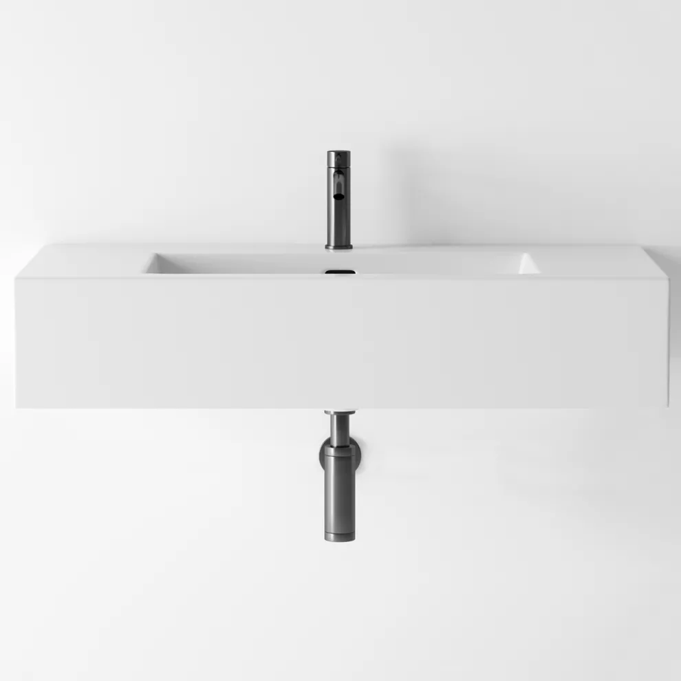 Hänge- oder Aufsatzwaschbecken aus farbiger Keramik Made in Italy - Quadro