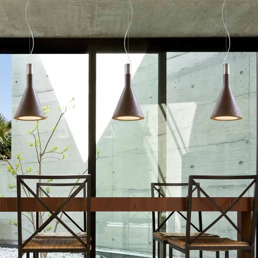 Hängelampe aus Beton Funnel von Aldo Bernardi