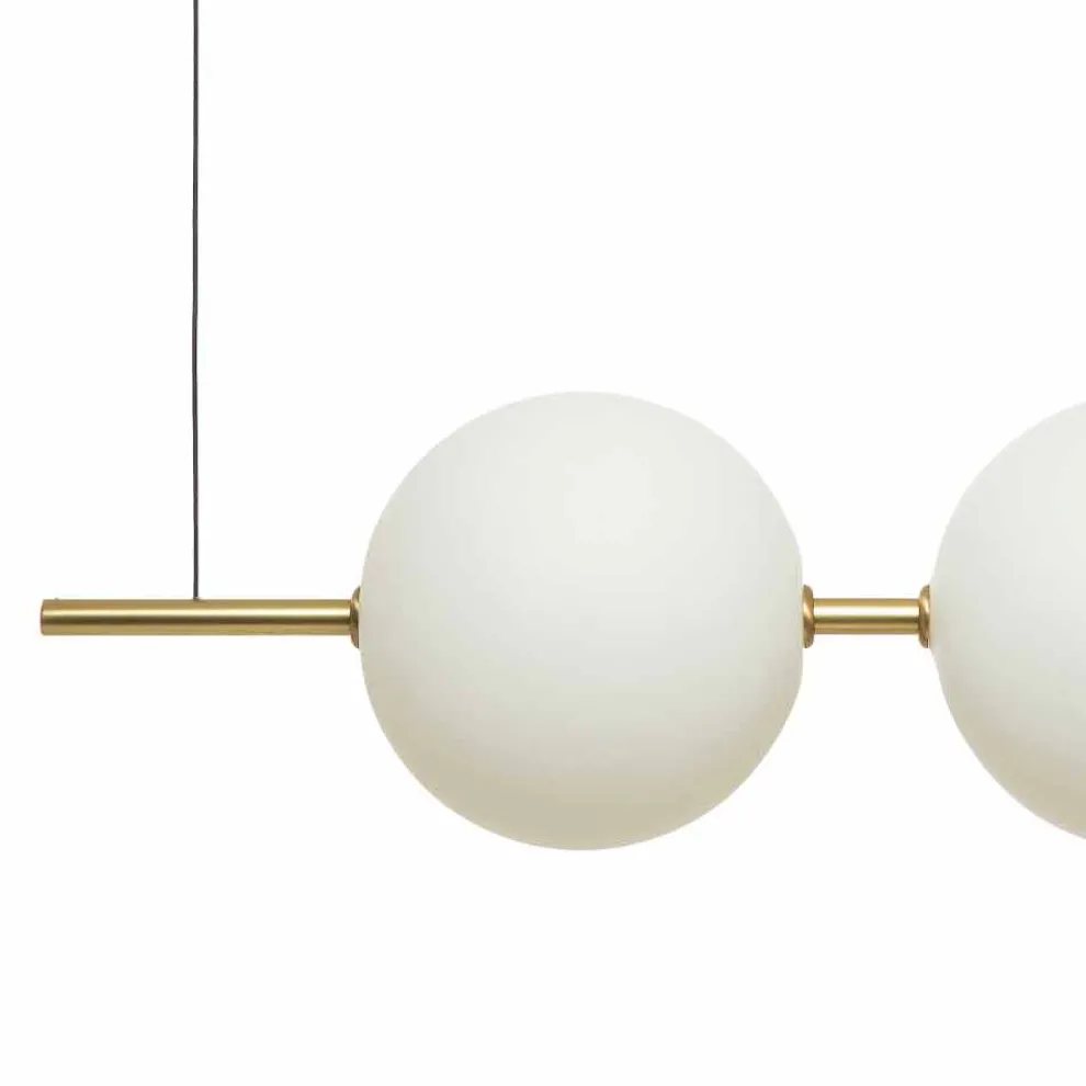 Hängelampe aus Glas und schwarzem oder gebürstetem Messing-Design - Alma von Il Fanale