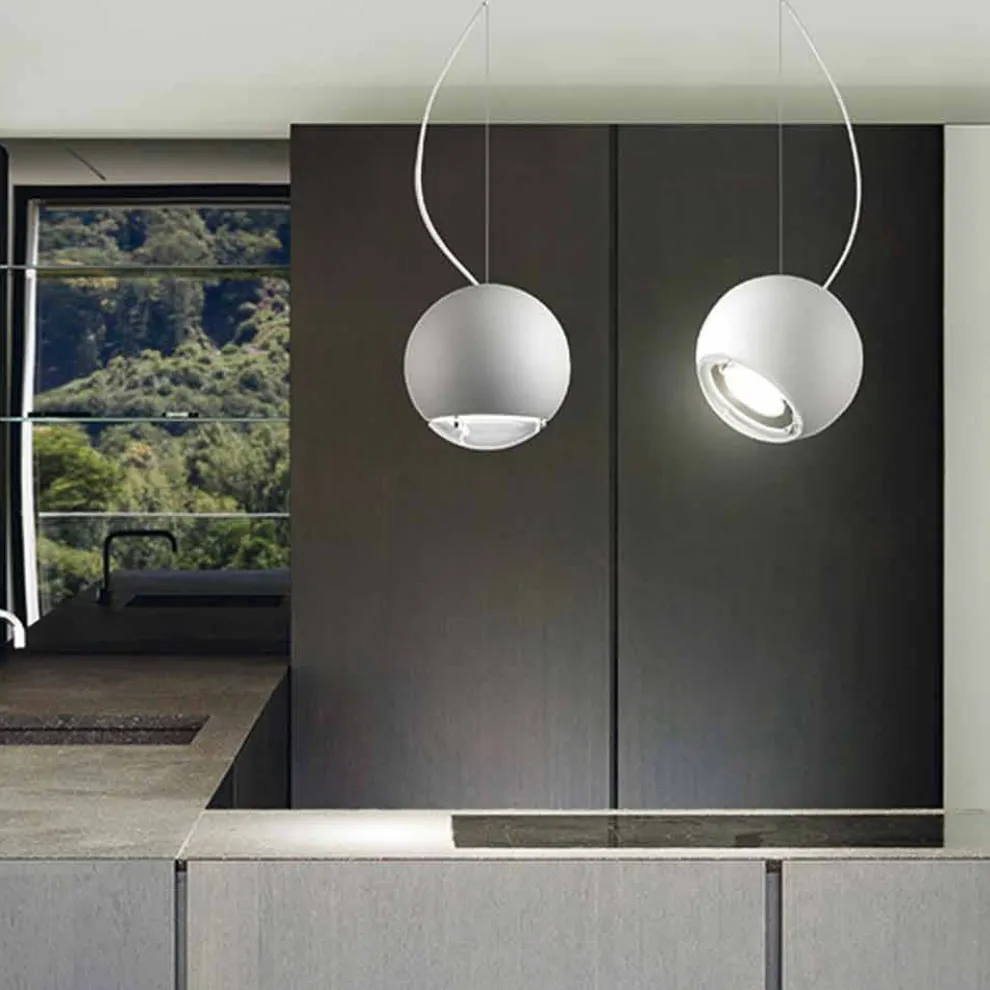 Hängelampe aus Keramik Globo von Aldo Bernardi