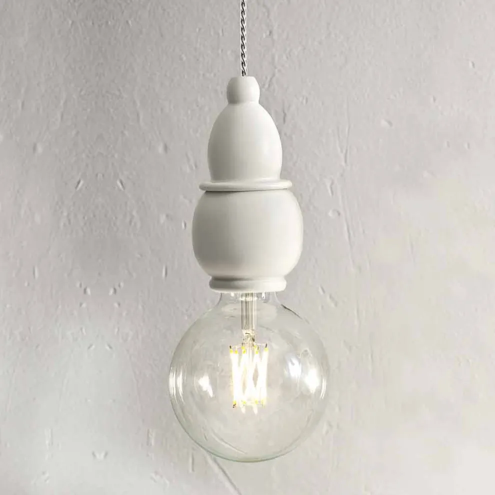 Hängelampe aus Keramik Shabby Chich mit  3m  Kabel – Fate Aldo Bernardi