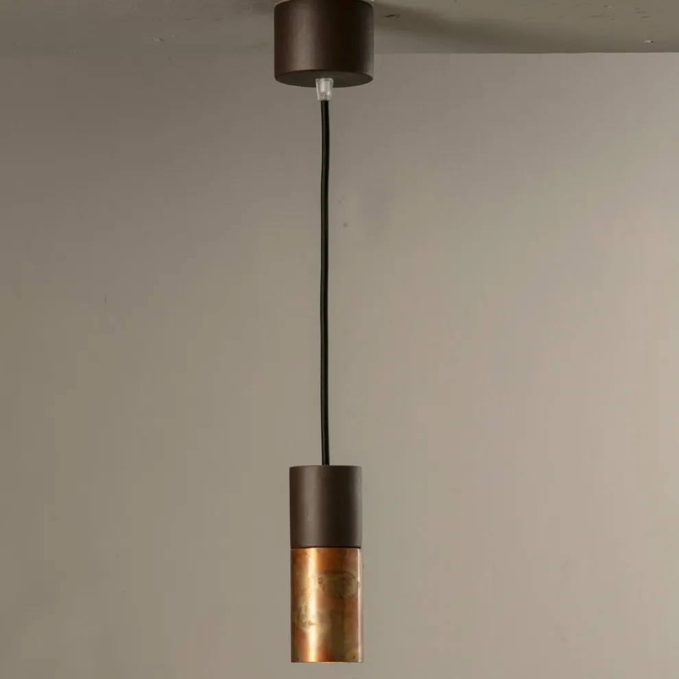 Hängelampe aus Keramik und Kupfer handgefertigt in Italien - Toscot Match