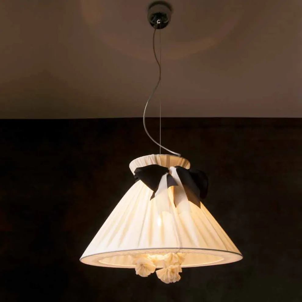 Hängelampe im Vintage Design aus Seide Chanel