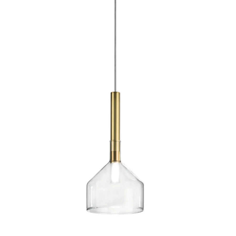 Hängelampe mit Glas in verschiedenen Formen, hergestellt in Italien – Sintonia