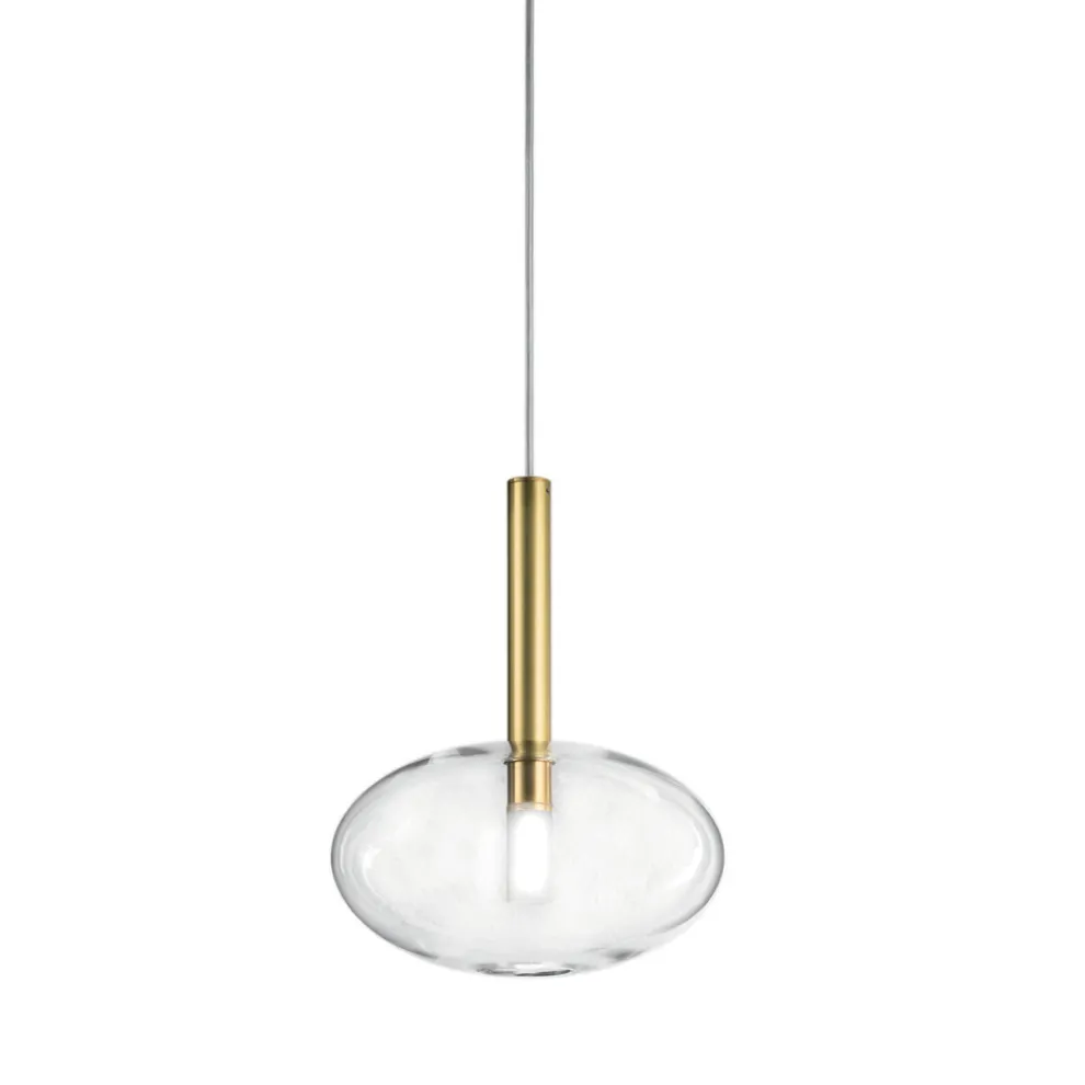 Hängelampe mit Glas in verschiedenen Formen, hergestellt in Italien – Sintonia