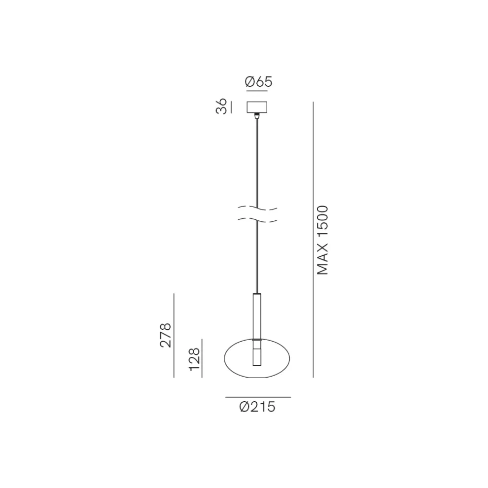 Hängelampe mit Glas in verschiedenen Formen, hergestellt in Italien – Sintonia