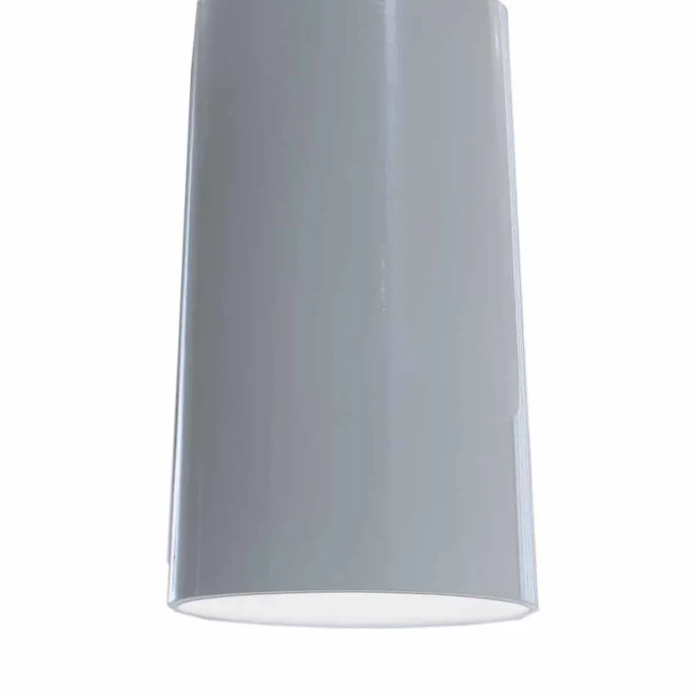 Hängelampenschirm in glänzend weißer Keramik - Cadabra