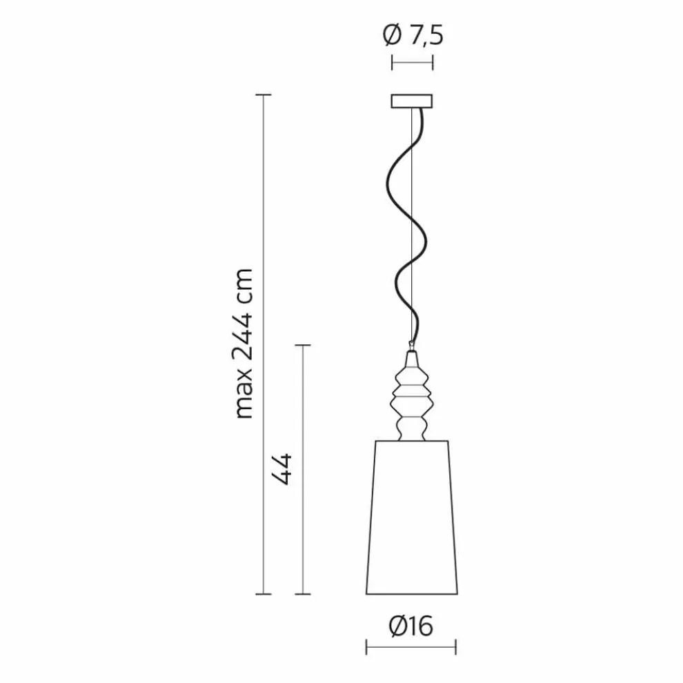 Hängelampenschirm in glänzend weißer Keramik - Cadabra