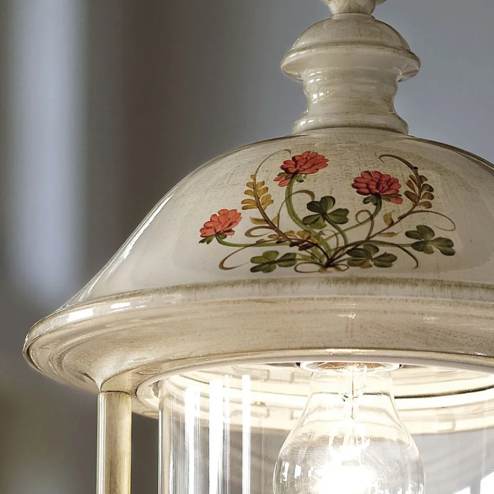 Hängelaterne für den Außenbereich aus handbemaltem Aluminium - Bari