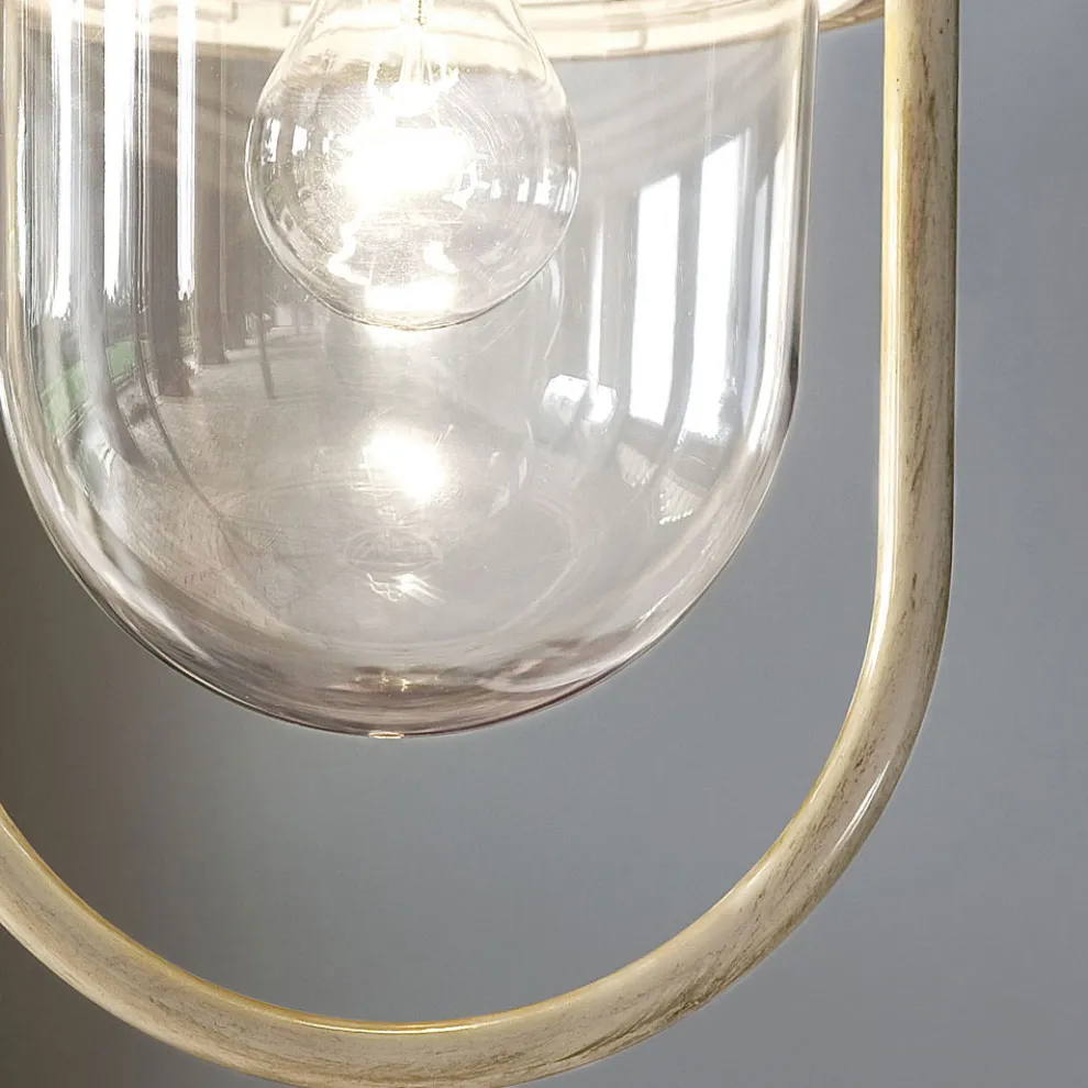 Hängelaterne für den Außenbereich aus handbemaltem Aluminium - Bari