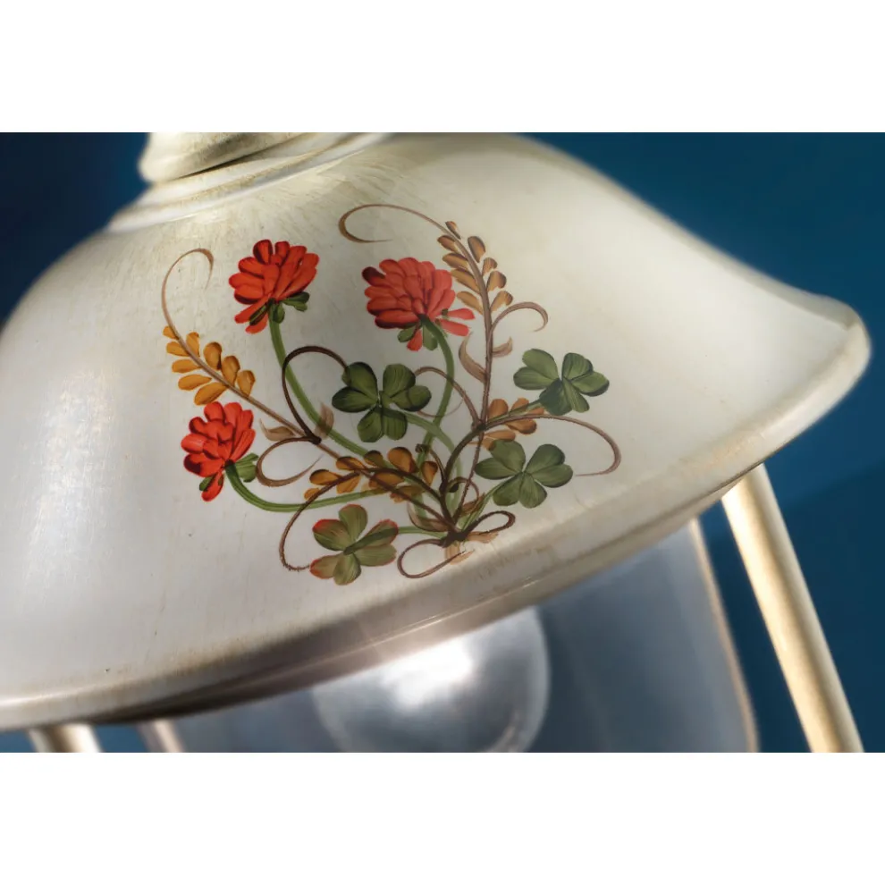 Hängelaterne für den Außenbereich aus handbemaltem Aluminium - Bari