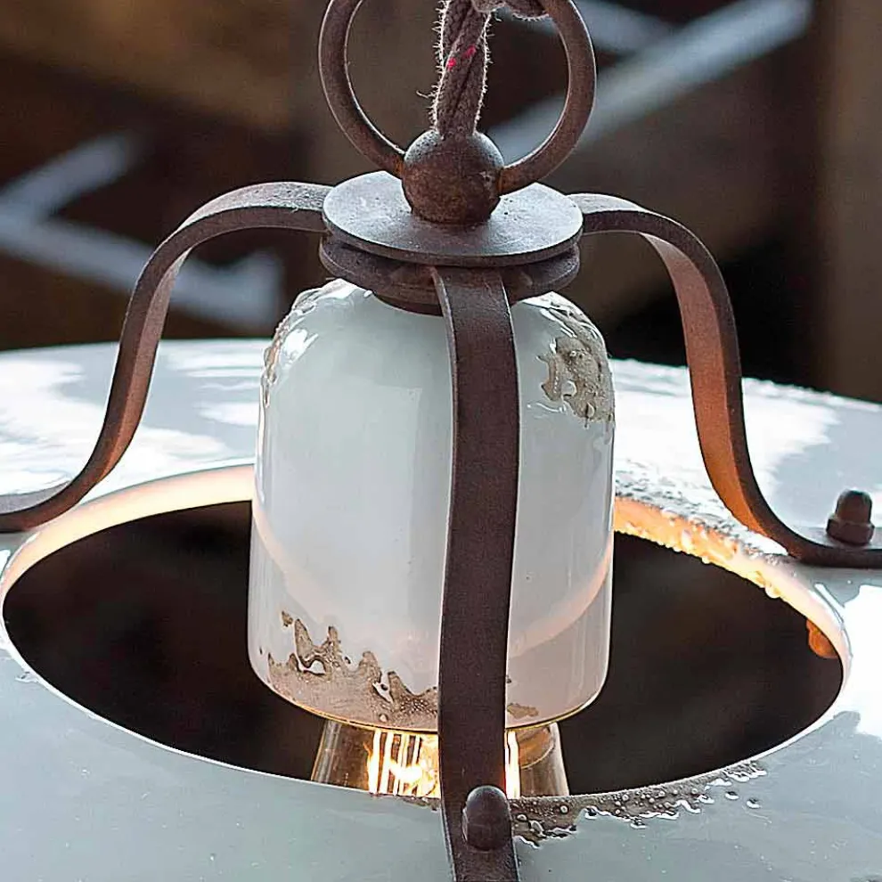 Hängeleuchte aus Keramik und Metall Country Emily Ferroluce