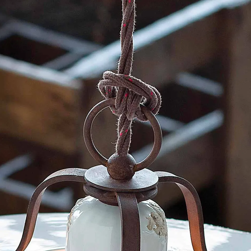 Hängeleuchte aus Keramik und Metall Country Emily Ferroluce