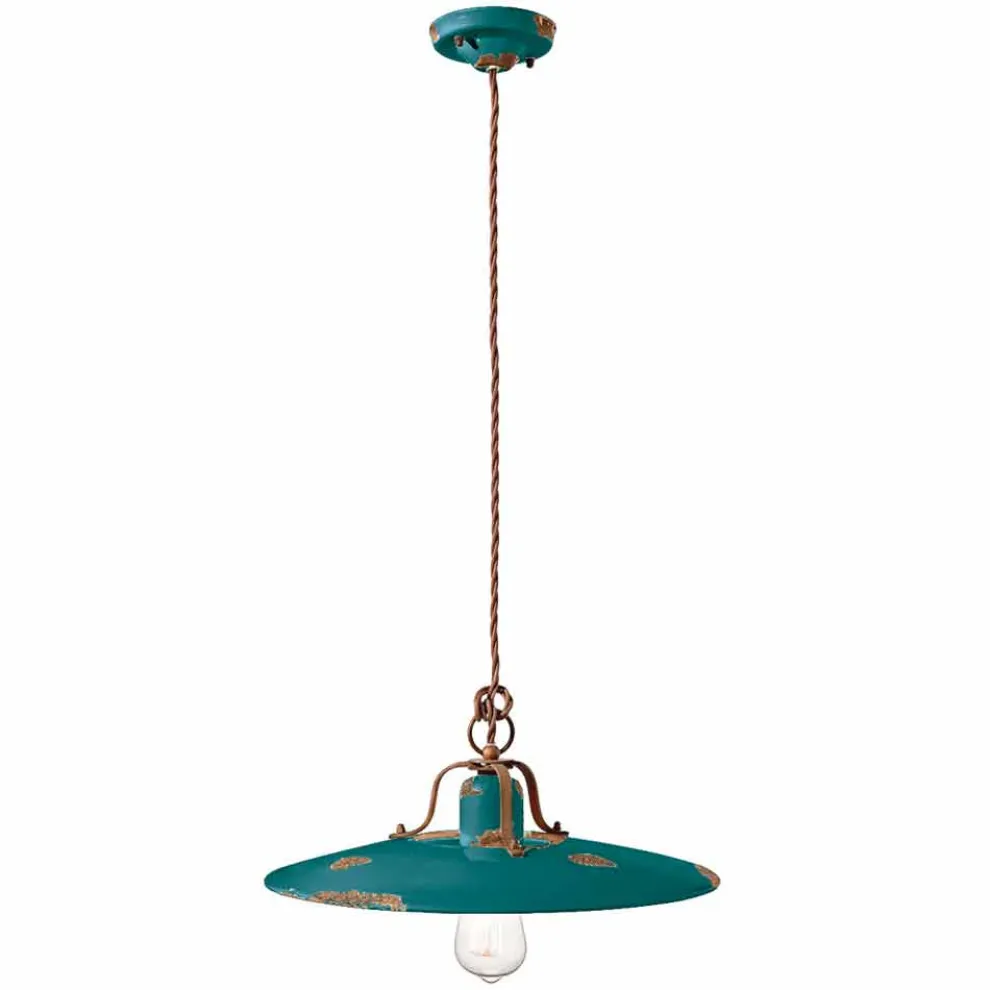 Hängeleuchte aus Keramik und Metall Country Emily Ferroluce