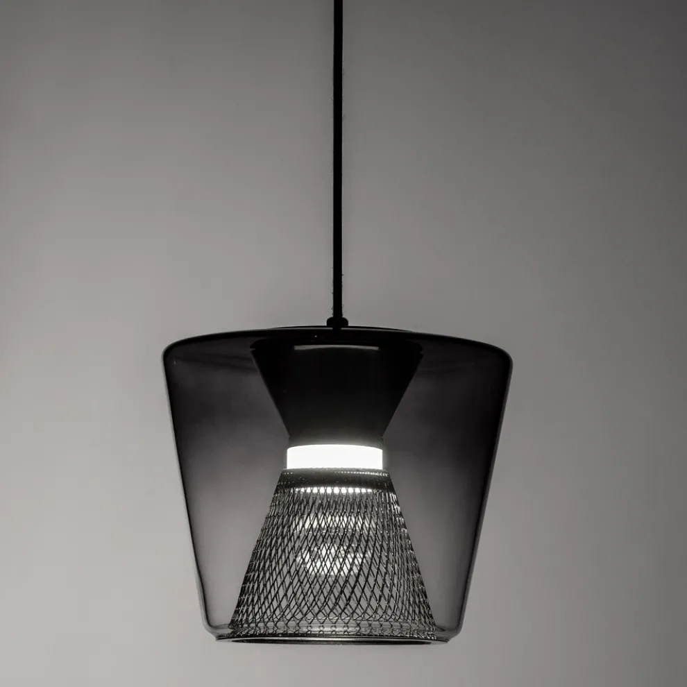 Hängeleuchte aus Metall und Glas Made in Italy - Think