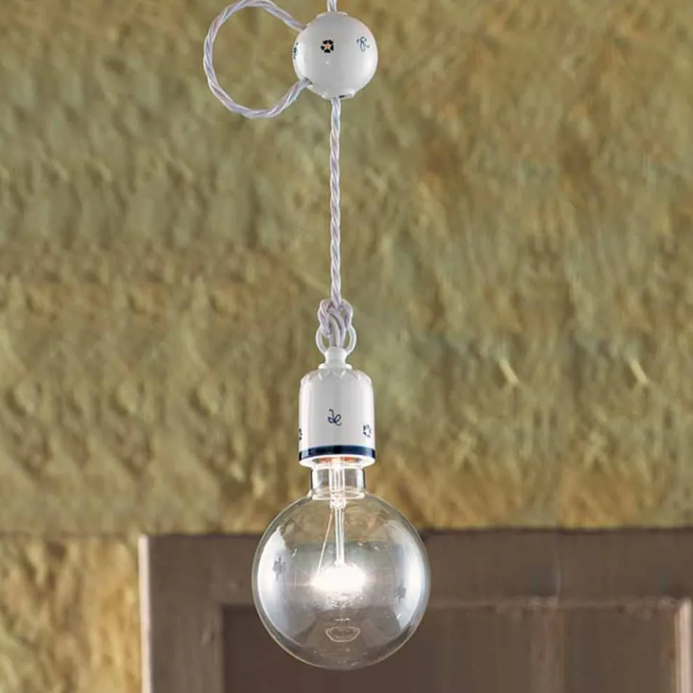 Hängeleuchte im rustikalen Design aus Keramik von Ferroluce